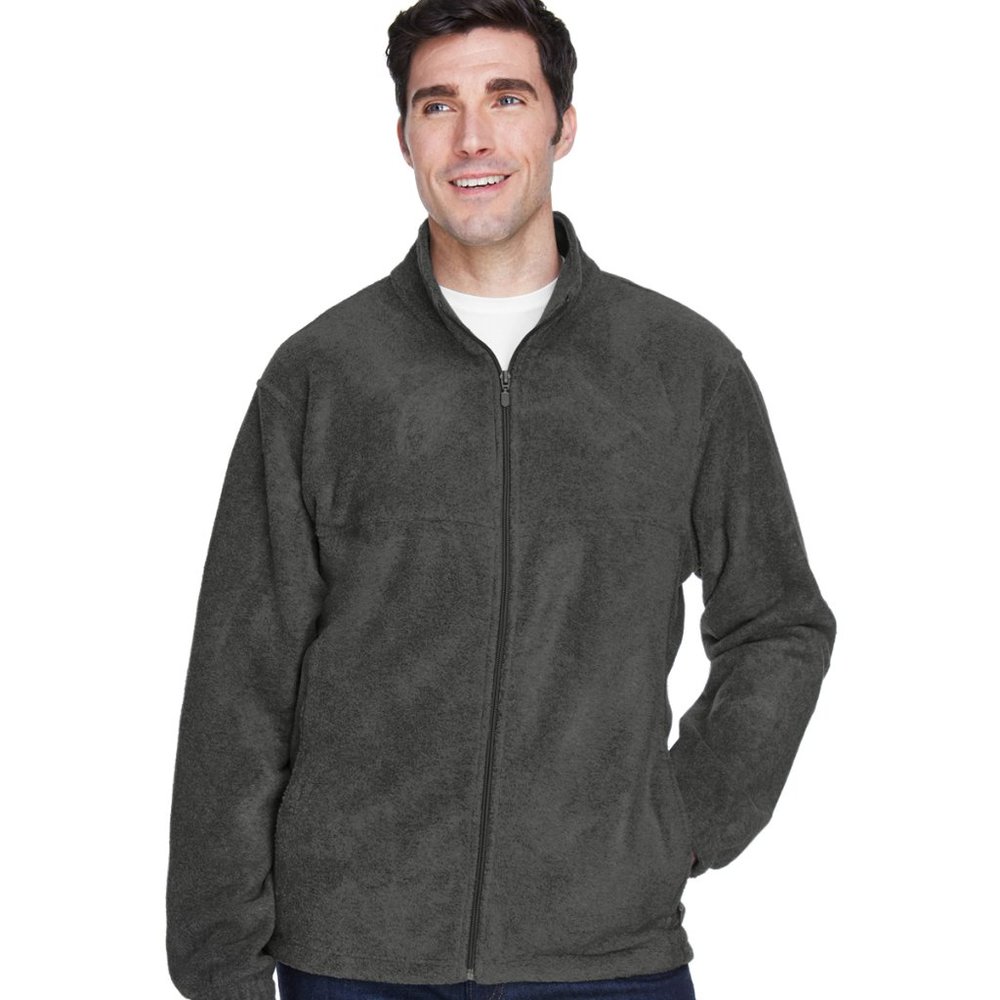 Harriton - Men’s Charcoal  full zip fleece Jacket